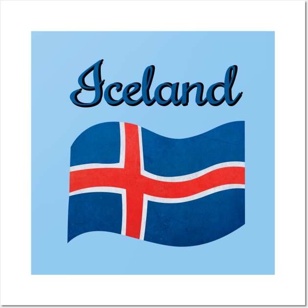 The flag of Iceland Wall Art by Purrfect